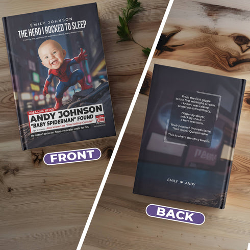 Personalized Baby Spiderman Notebook – Custom Superhero Journal with Baby Photo & Name